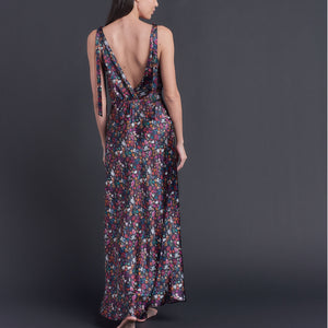 Ava Floral Liberty Print Silk Charmeuse Slip Dress