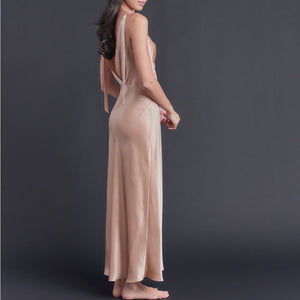 Ava Silk Charmeuse Slip Dress in Blush