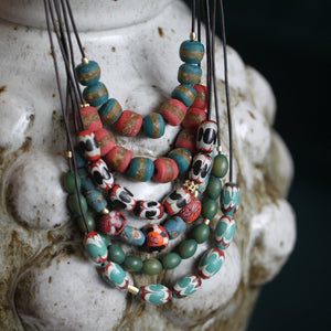 A Green Resin Bead Necklace