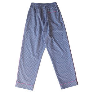 Saturn Pajama Pant in Blue Micro Check Italian Cotton