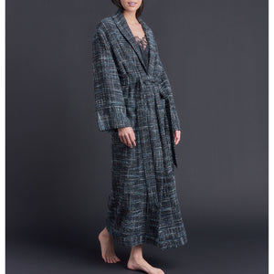 Long Claudette Robe in Wool Bouclé