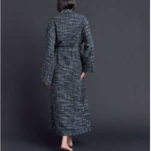 Long Claudette Robe in Wool Bouclé