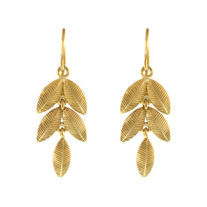 The Double Lotus Leaf Dangle Earrings