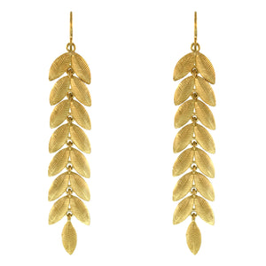 The Long Lotus Leaf Dangle Earring