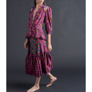 Elena Jacket in Liberty Print Gemma Rose Silk Crepe de Chine