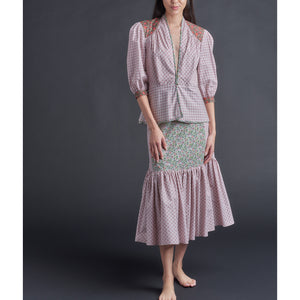Brigitte Ruffle Skirt in Mary Anning Liberty Print Cotton