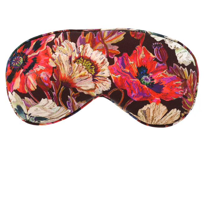 Hypnos Sleep Mask in Garnet Poppy Liberty Print
