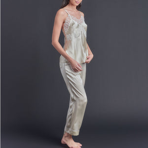 Freya Camisole in Pearl Silk Charmeuse