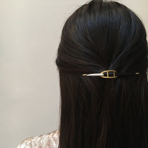 Porcupine Quill and Gold Hair Ornament