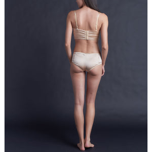 Hera Brief in Rose Gold Stretch Silk Charmeuse