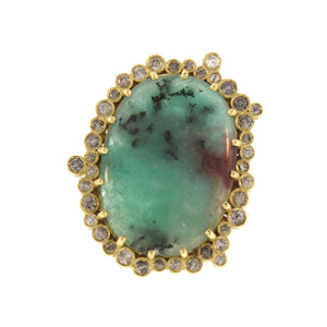 The Paraiba Tourmaline and Diamond Ring