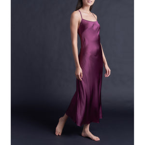 Juno Slip Dress in Garnet Silk Charmeuse