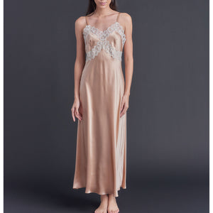 Marlayne Silk Charmeuse Slip in Vintage Blush