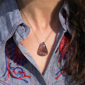 A Strawberry Quartz Necklace