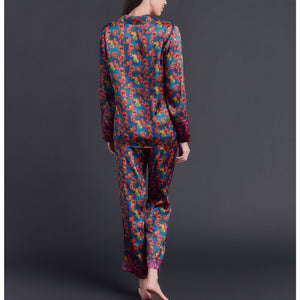 Annabel Pajama Top in Gemma Rose Liberty Print Silk Charmeuse