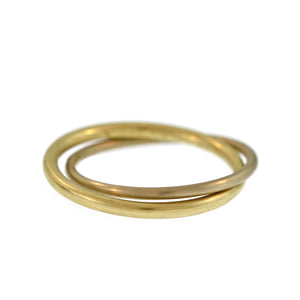 An Entwined White + Yellow Gold Ring