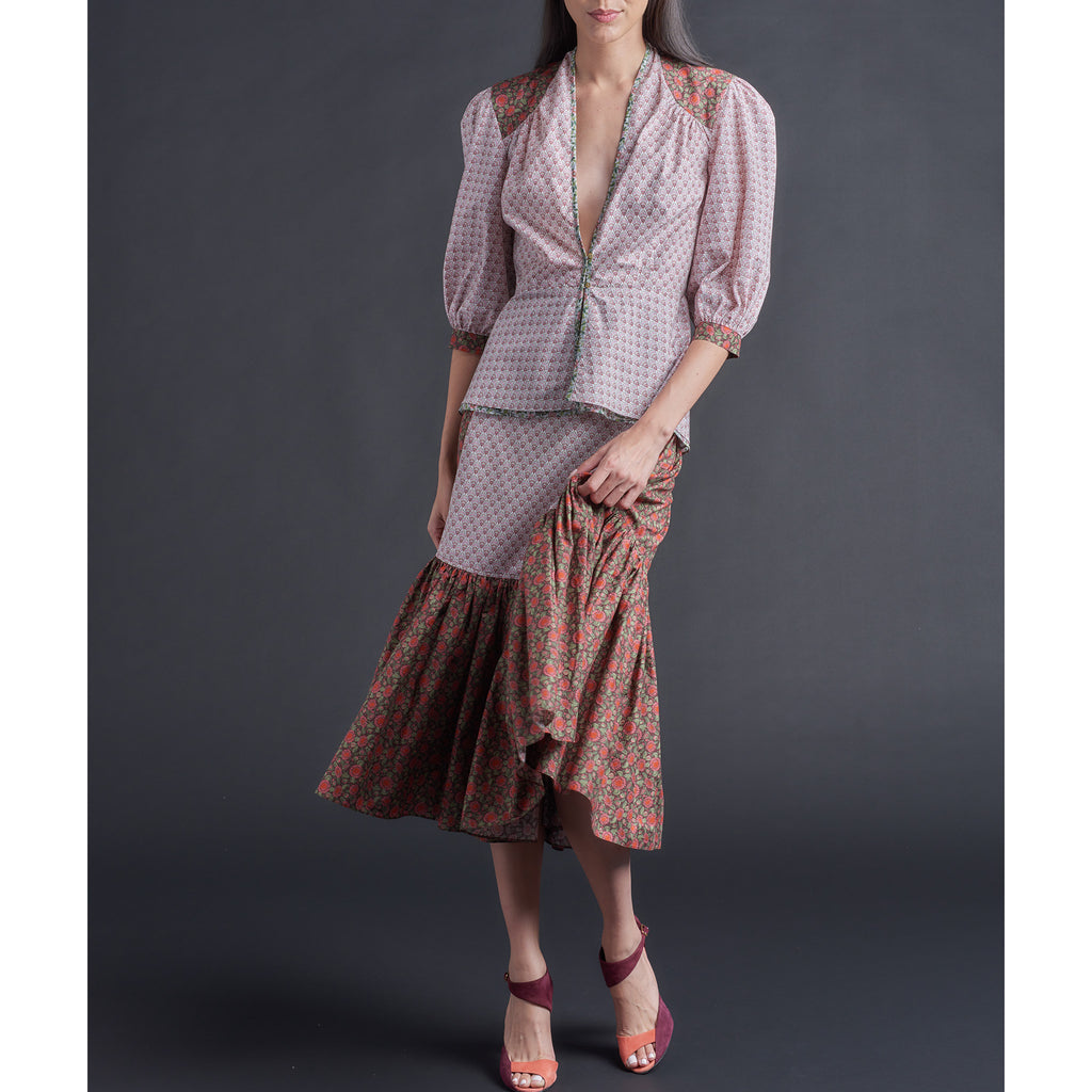 Brigitte Ruffle Skirt in Synchronize Liberty Print Floral