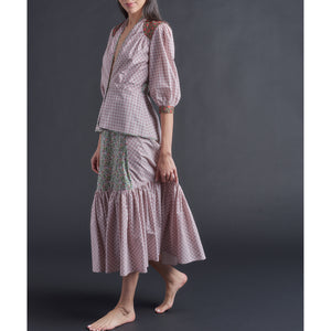 Brigitte Ruffle Skirt in Mary Anning Liberty Print Cotton