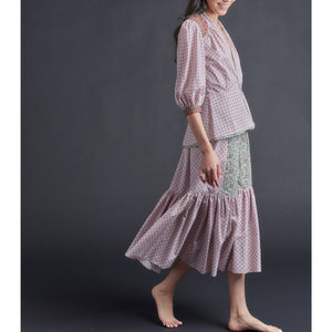 Brigitte Ruffle Skirt in Mary Anning Liberty Print Cotton