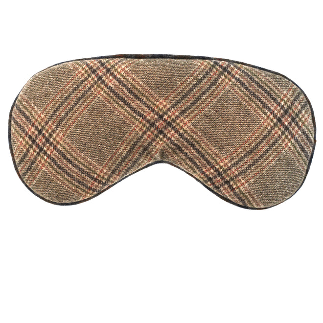 Hypnos Sleep Mask in Camel Plaid Cashmere