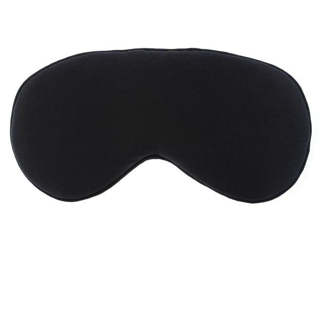 Hypnos Sleep Mask in Sapphire Silk Charmeuse with Black Trim