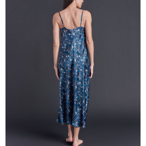 Thea Paneled Slip Dress in Floral Edit Liberty Print Silk Satin