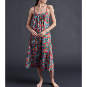 Thea Slip dress in Osterly Red Liberty Print Cotton Tana Lawn