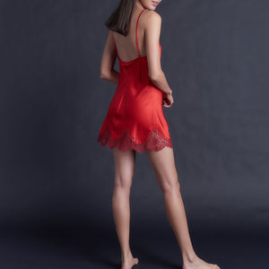 Venus Slip in Red Silk Charmeuse