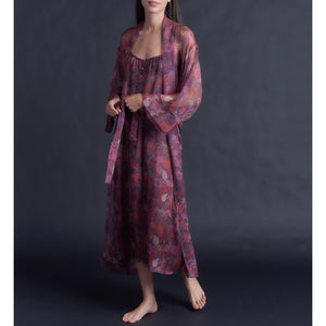 Thea Paneled Slip Dress in Liberty Silk Chiffon Midnight