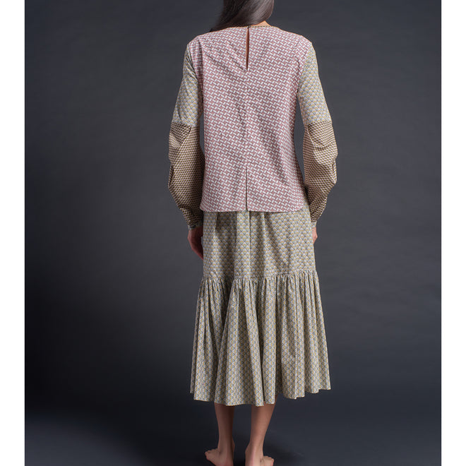 Anya Pleated Sleeve Blouse in Liberty Print Cotton