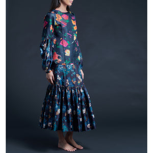 Anya Pleated Sleeve Blouse in Aphrodite's Love Liberty Print Silk Twill