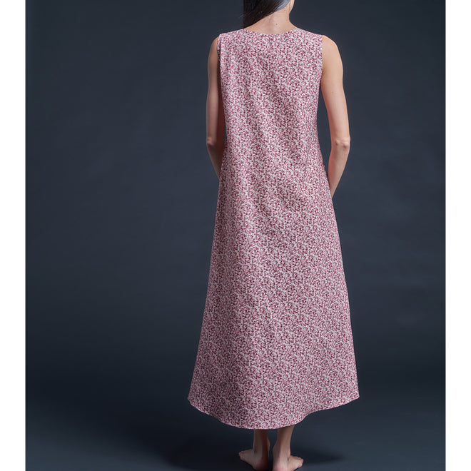 Ariadne Dress in Pink Wilderness Liberty Print Cotton Tana Lawn