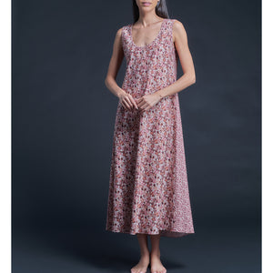 Ariadne Dress in Pink Wilderness Liberty Print Cotton Tana Lawn