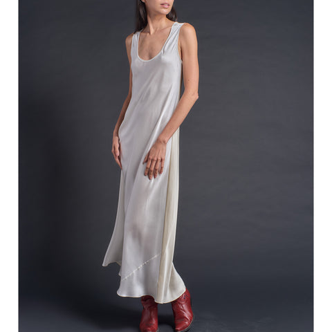 Ariadne Bias Cut Slip Dress in Pearl Topaz Silk Charmeuse – LFrank