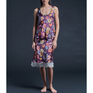 Ariadne Bias Cut Shell in Jessica’s Picnic Liberty Print Silk Satin