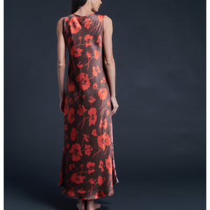 Ariadne Bias Cut Slip Dress in Marina's Tea Garden Liberty Print Silk Charmeuse
