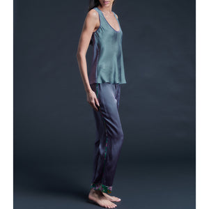 Ariadne Bias Cut Shell in Woodstock Liberty Print Silk Satin