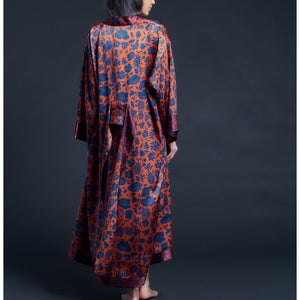 Asteria Kimono Robe in Poppy Dawn Liberty of London Print Silk Charmeuse