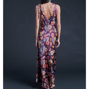 Ava Jessica’s Picnic Liberty Print Silk Satin Slip Dress