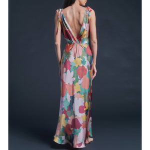 Ava Marina's Tea Garden Blush Liberty Print Silk Satin Slip Dress