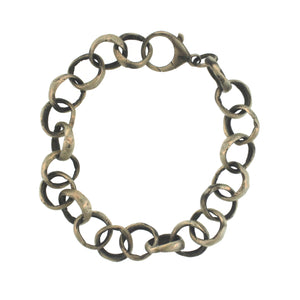 An Antique Loop Bracelet in Oxidized Sterling Silver