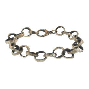 An Antique Loop Bracelet in Oxidized Sterling Silver
