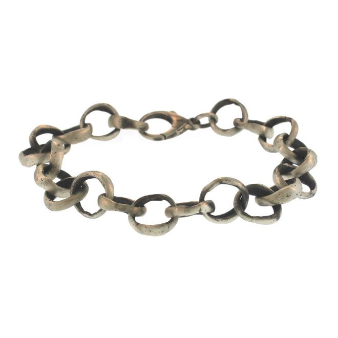 An Antique Loop Bracelet in Oxidized Sterling Silver
