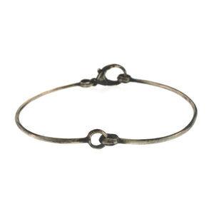 A Double Hinged Bangle in Oxidized Sterling Silver