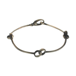 A Quad Hinged Bangle in Oxidized Sterling Silver