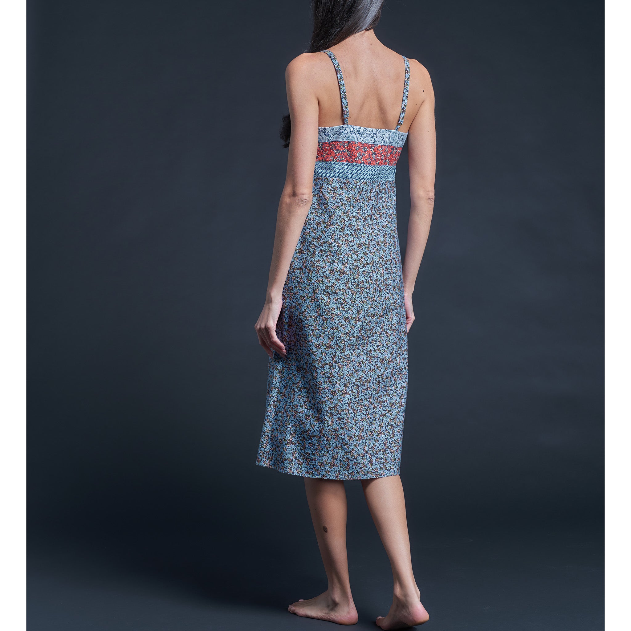 Cora Dress in Liberty Print Cotton Poplin - Star Anise
