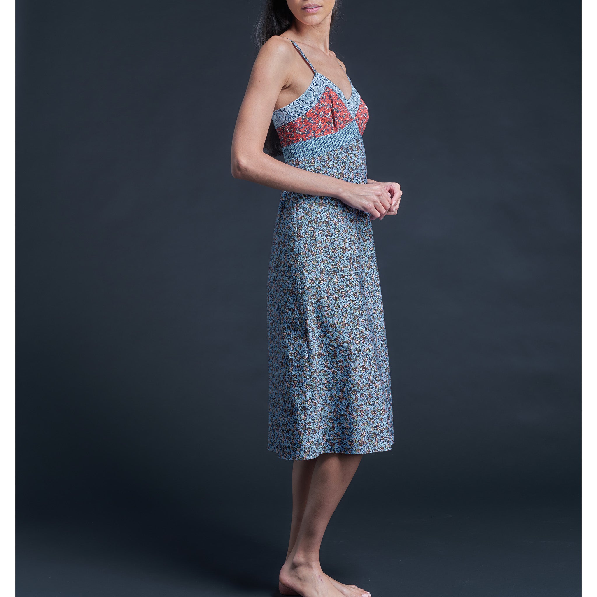 Cora Dress in Liberty Print Cotton Poplin - Star Anise