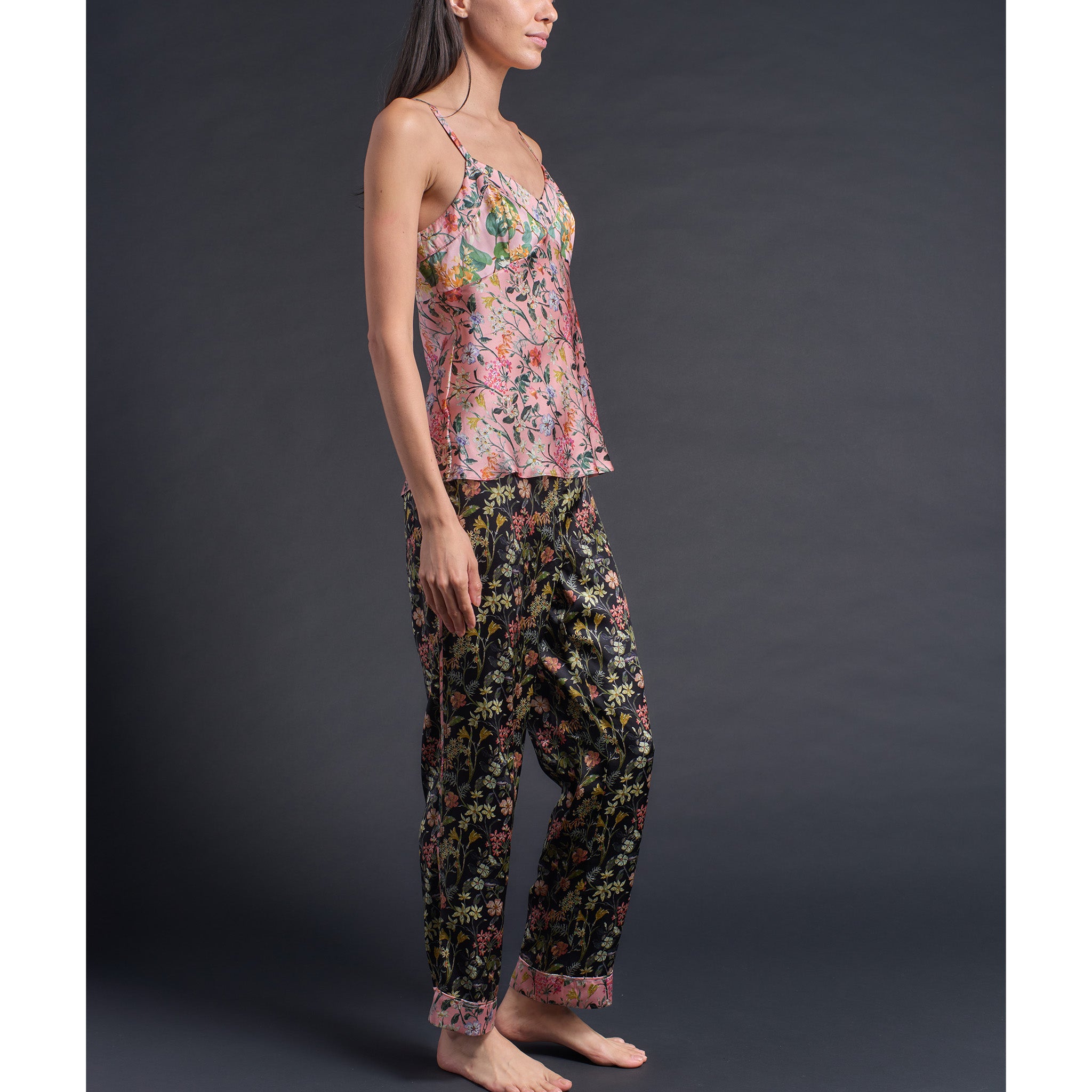 Pandora Camisole in Pink Lockwood Liberty Print Silk Charmeuse