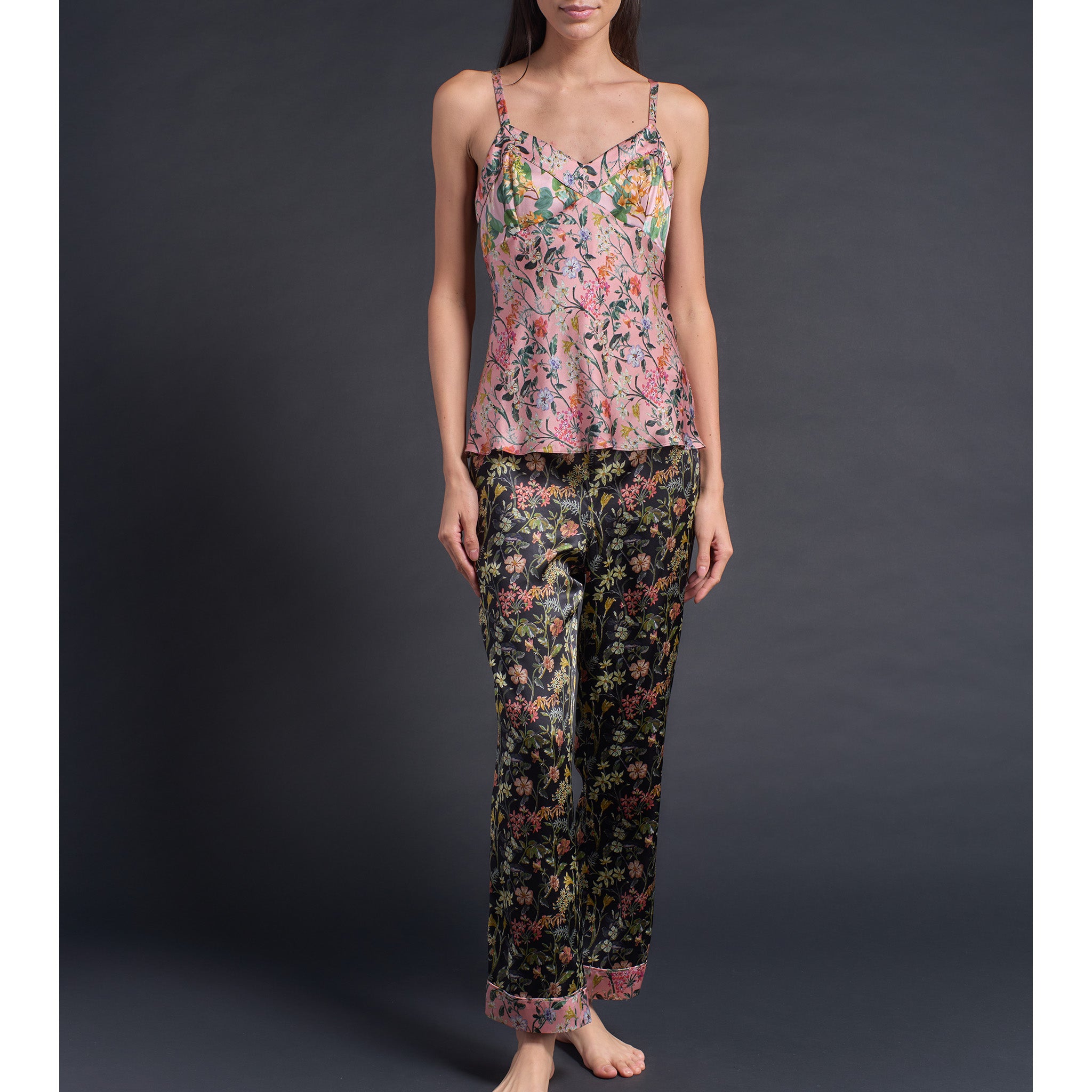 Pandora Camisole in Pink Lockwood Liberty Print Silk Charmeuse