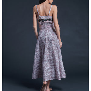 Cordelia Wrap Skirt in Liberty Cotton - Pink Black Spring Glory